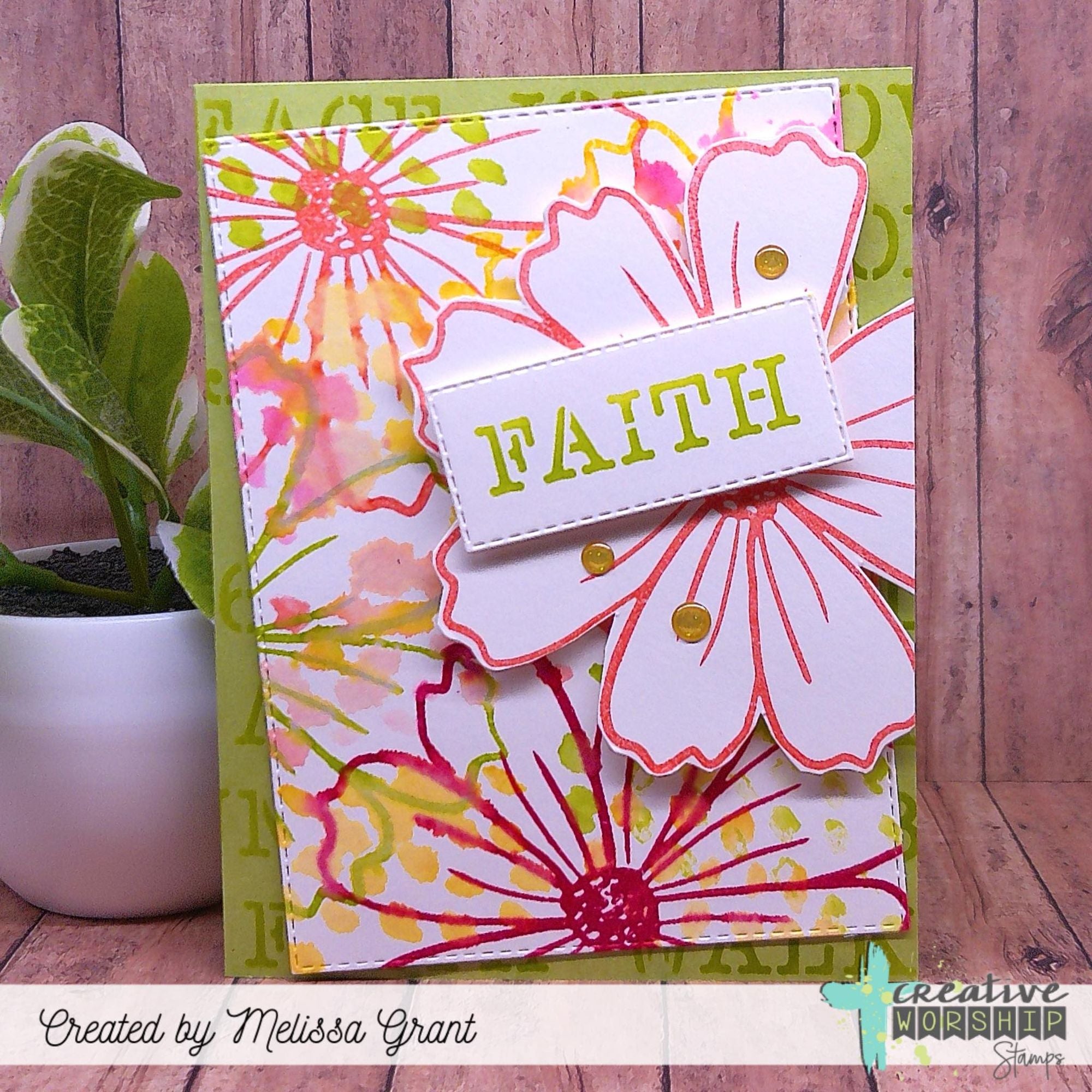 Creative Worship Mini Marks 2 Clear Stamps cws-24-029 Faith Card
