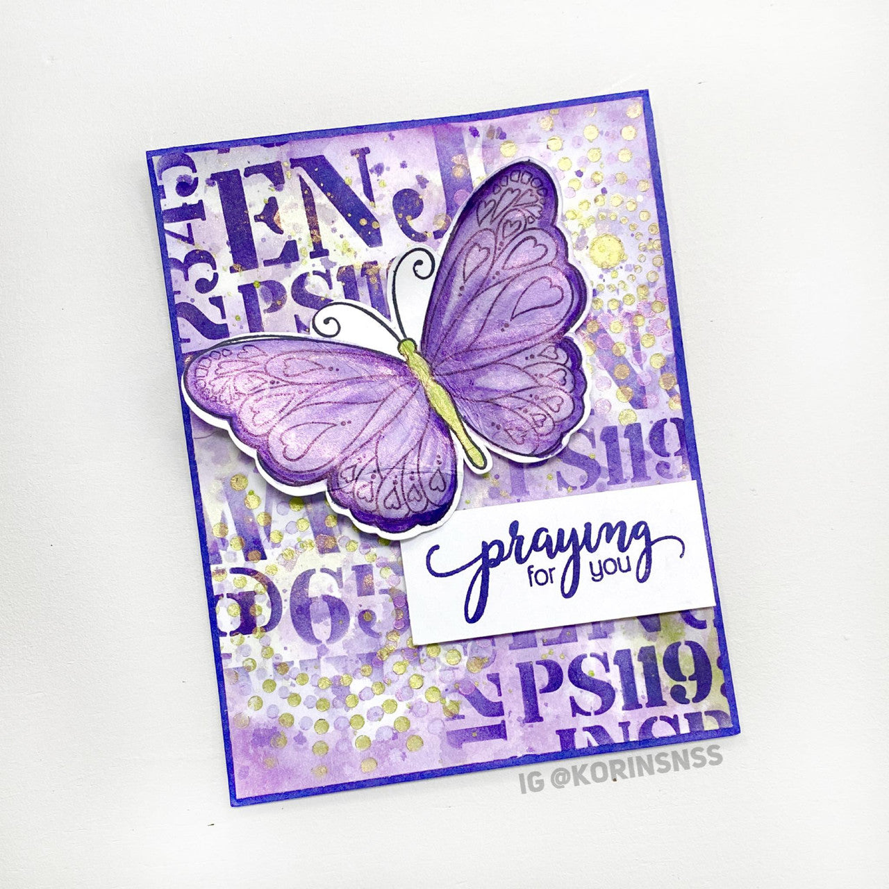 Creative Worship Mixed Up Numbers Stencil cws-st-26-005 Praying For You Card