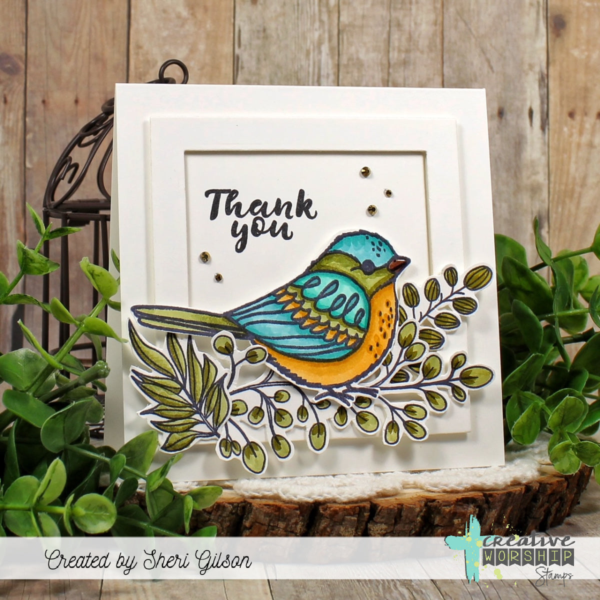 Creative Worship More Than Sparrows Stamps And Dies Bundle Sheri Gilson Card