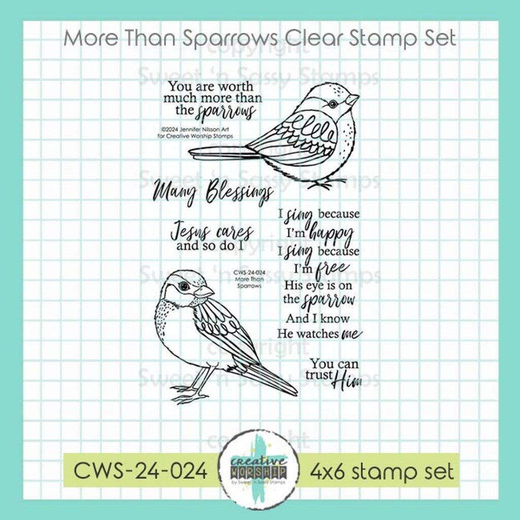 Creative Worship More Than Sparrows Stamps And Dies Bundle cws24024