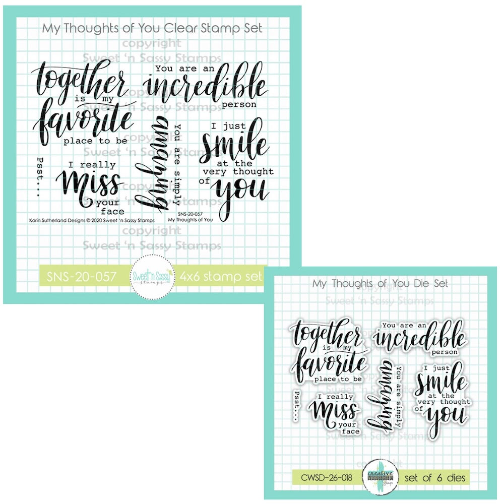 Creative Worship My Thoughts Of You Clear Stamps And Dies Bundle