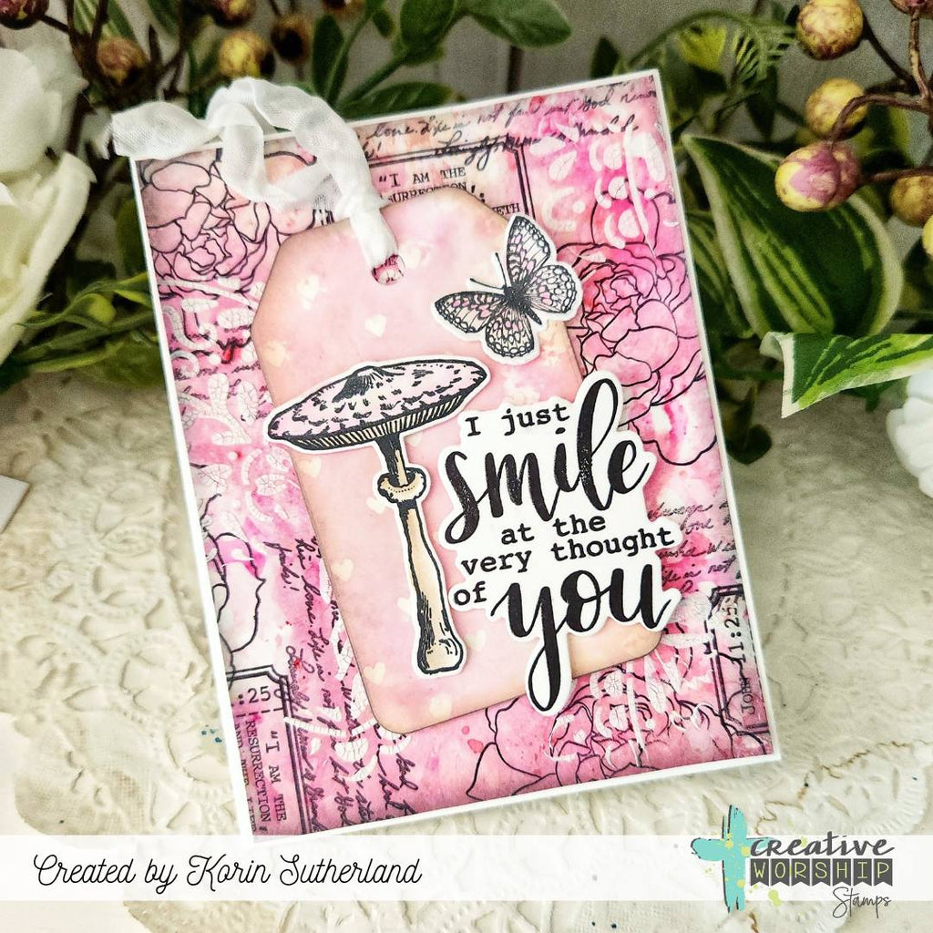 Creative Worship My Thoughts Of You Dies cwsd-26-018 I Just Smile At The Very Thought Of You Card