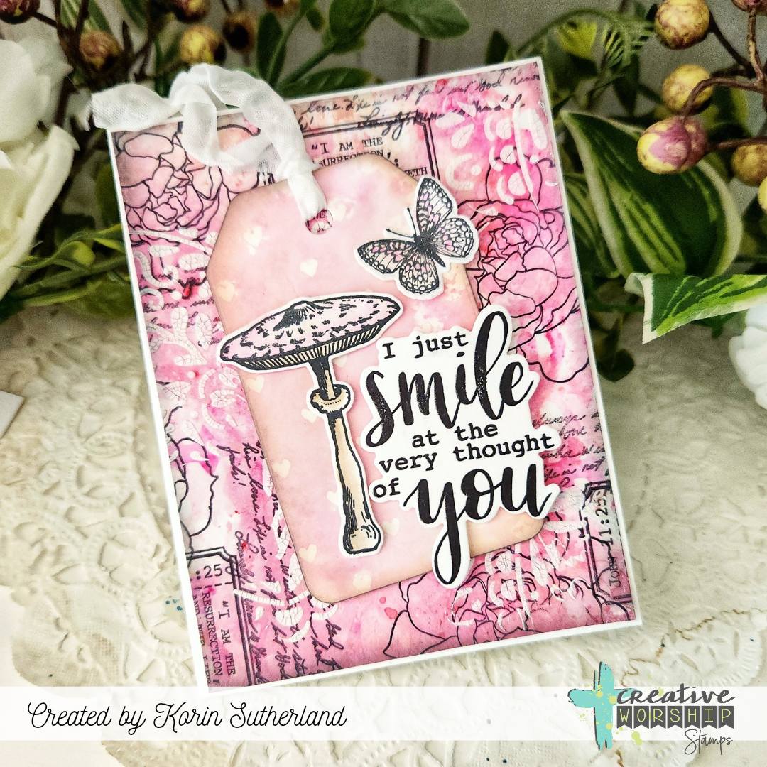 Creative Worship My Thoughts Of You Dies cwsd-26-018 I Just Smile At The Very Thought Of You Card