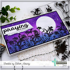 Creative Worship Nature Silhouettes 3 Clear Stamps cws-24-037 Esther Asbury Praying For You Card