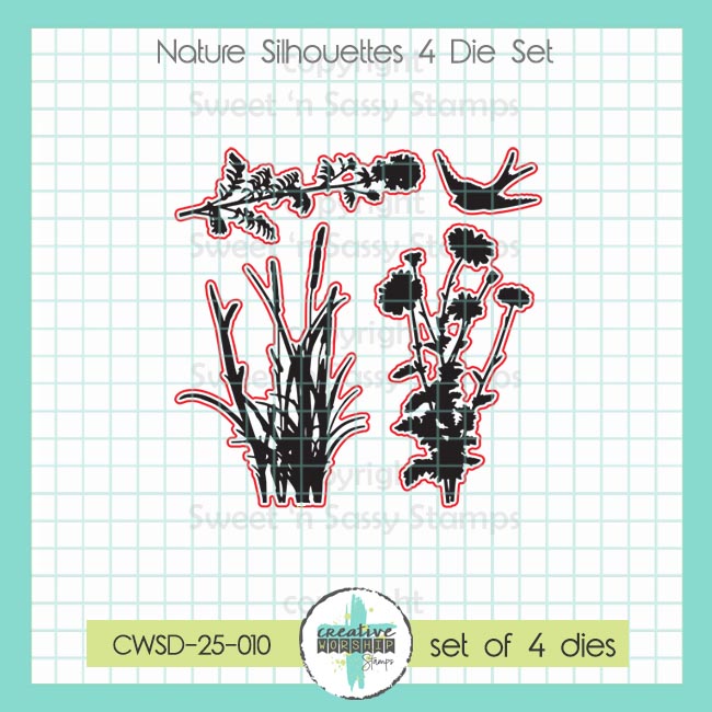 Creative Worship Nature Silhouettes 4 Stamps And Dies Bundle CWSD-25-010
