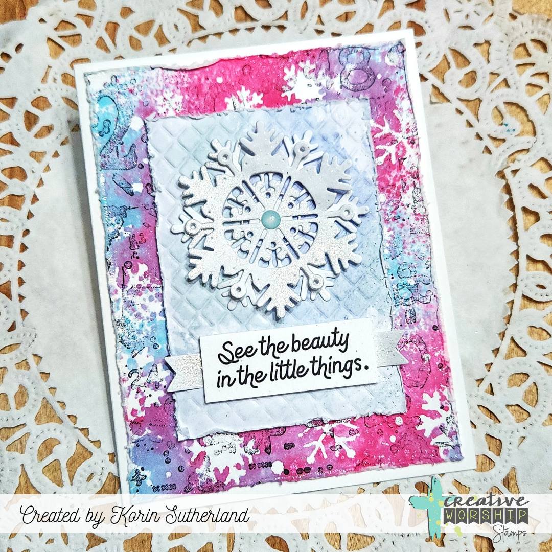 Creative Worship Number Graffiti Background Clear Stamp cws-26-002 See The Beauty In The Little Things Card