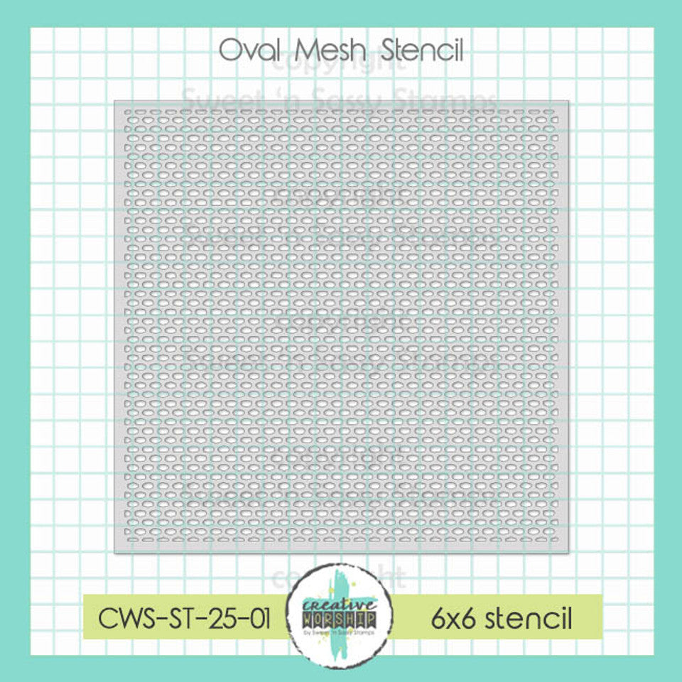 Creative Worship Oval Mesh Stencil cws-st-25-01