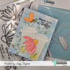 Creative Worship Patient Echinacea Clear Stamps cws-25-042 Coffee Card