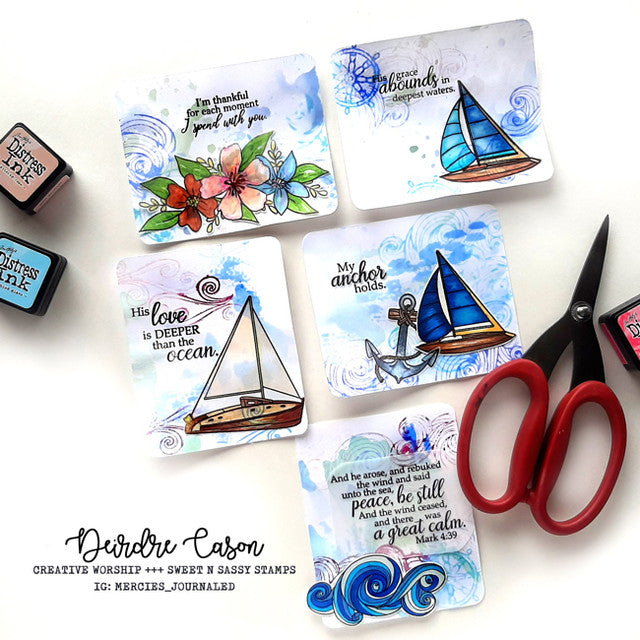 Creative Worship Peace Be Still Clear Stamps sns-20-038 Sailing Cards