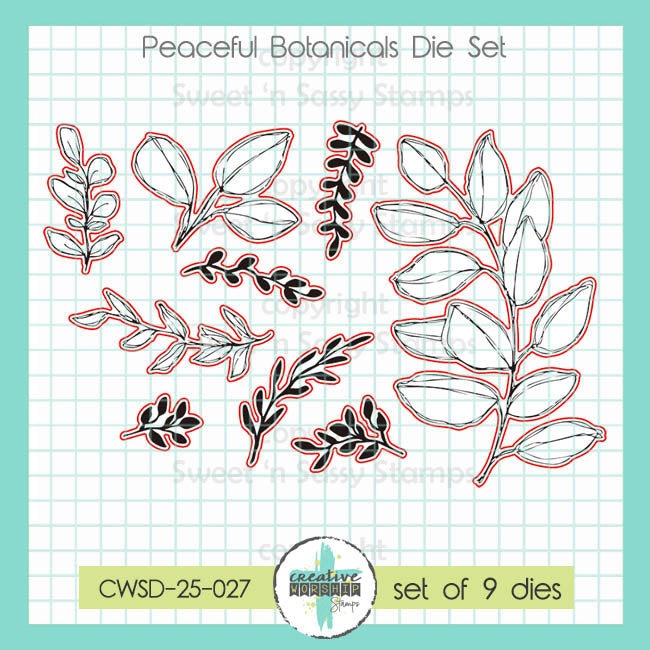 Creative Worship Peaceful Botanicals Clear Stamps And Dies Bundle CWSD-25-027