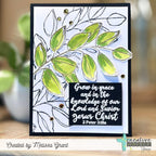 Creative Worship Peaceful Botanicals Clear Stamps And Dies Bundle Grow In Grace Card