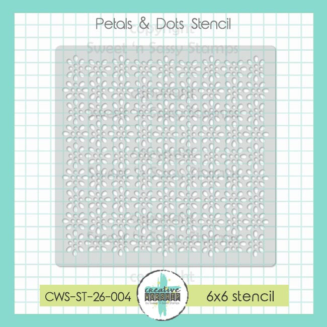 Creative Worship Petals And Dots Stencil cws-st-26-004