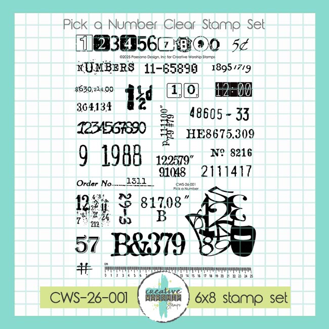 Creative Worship Pick A Number Clear Stamp cws-26-001