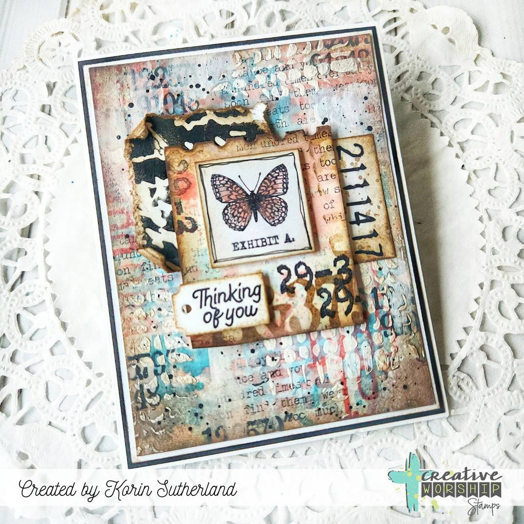 Creative Worship Pick A Number Clear Stamp cws-26-001 Thinking Of You Card