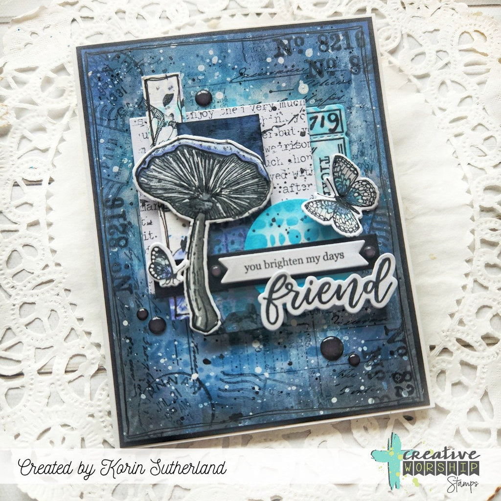 Creative Worship Pick A Number Clear Stamp cws-26-001 You Brighten My Days Friend Card