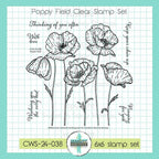 Creative Worship Poppy Field Clear Stamps cws-24-038