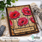 Creative Worship Poppy Field Clear Stamps cws-24-038 Esther Asbury Card