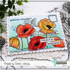 Creative Worship Poppy Field Clear Stamps cws-24-038 Esther Asbury Post Card