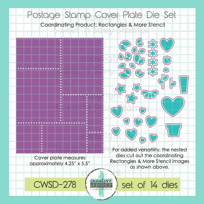 Creative Worship Postage Stamp Cover Plate Dies cwsd-278