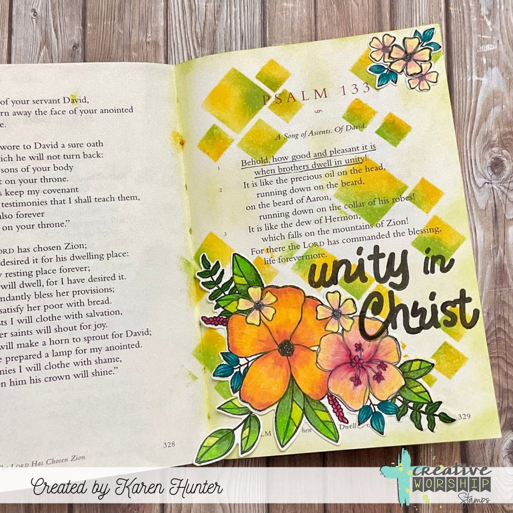 Creative Worship Print Script Alpha Clear Stamps Bundle Unity In Christ Bible Journaling