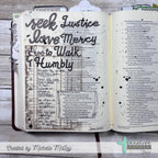 Creative Worship Print Script Caps Alpha Clear Stamps cws-25-012 Justice Mercy Humble Bible Journaling