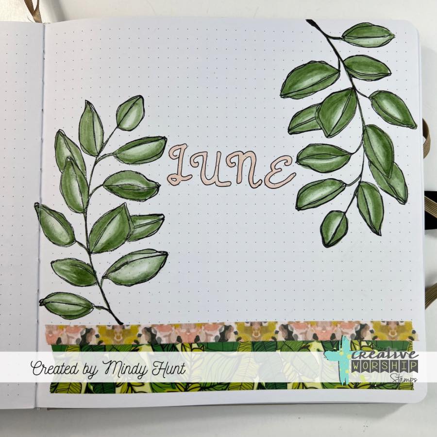 Creative Worship Print Script Caps Alpha Clear Stamps cws-25-012 Monthly Journaling