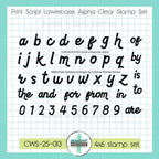 Creative Worship Print Script Lowercase Alpha Clear Stamps cws-25-013