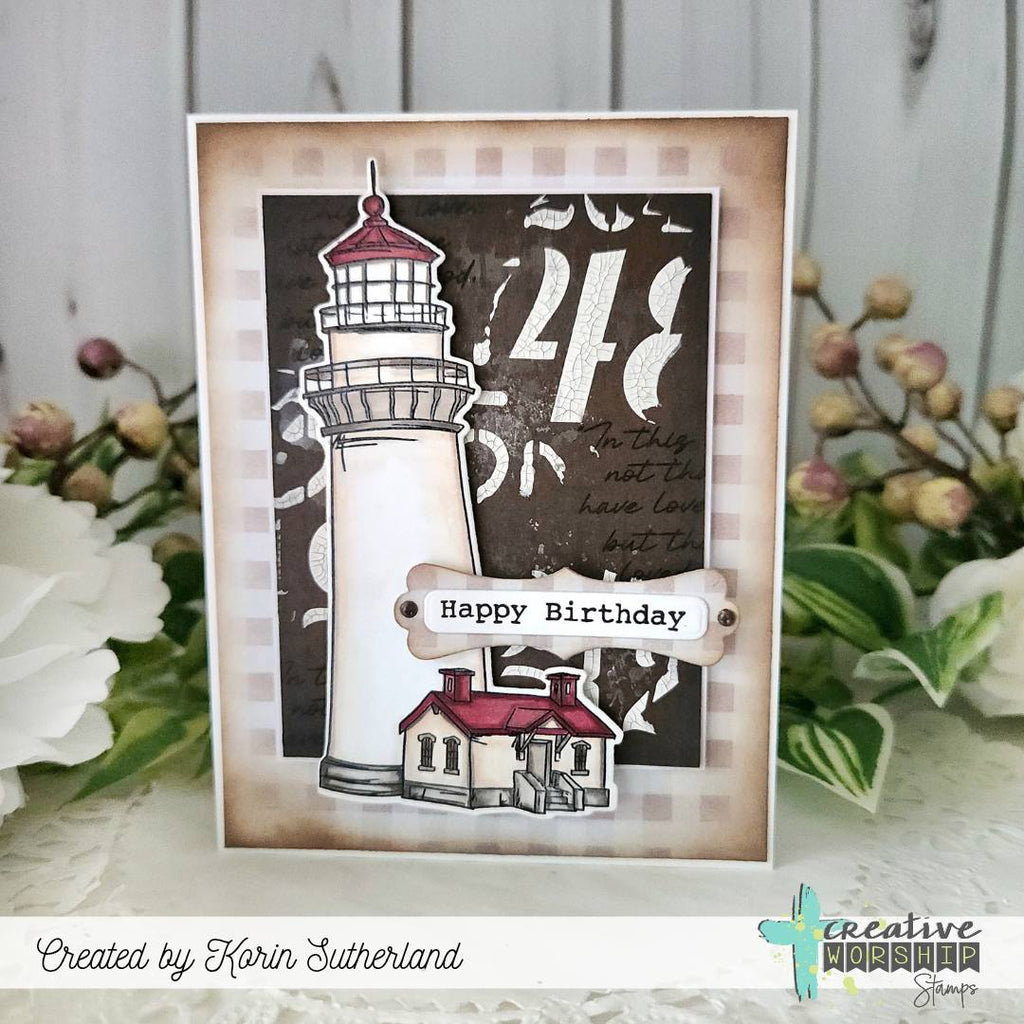 Creative Worship Safe Harbor Dies cwsd-26-015 Happy Birthday Card