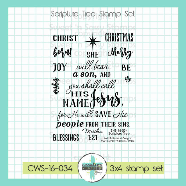 Creative Worship Scripture Tree Clear Stamps And Dies Bundle SNS-16-034 Stamps Alone