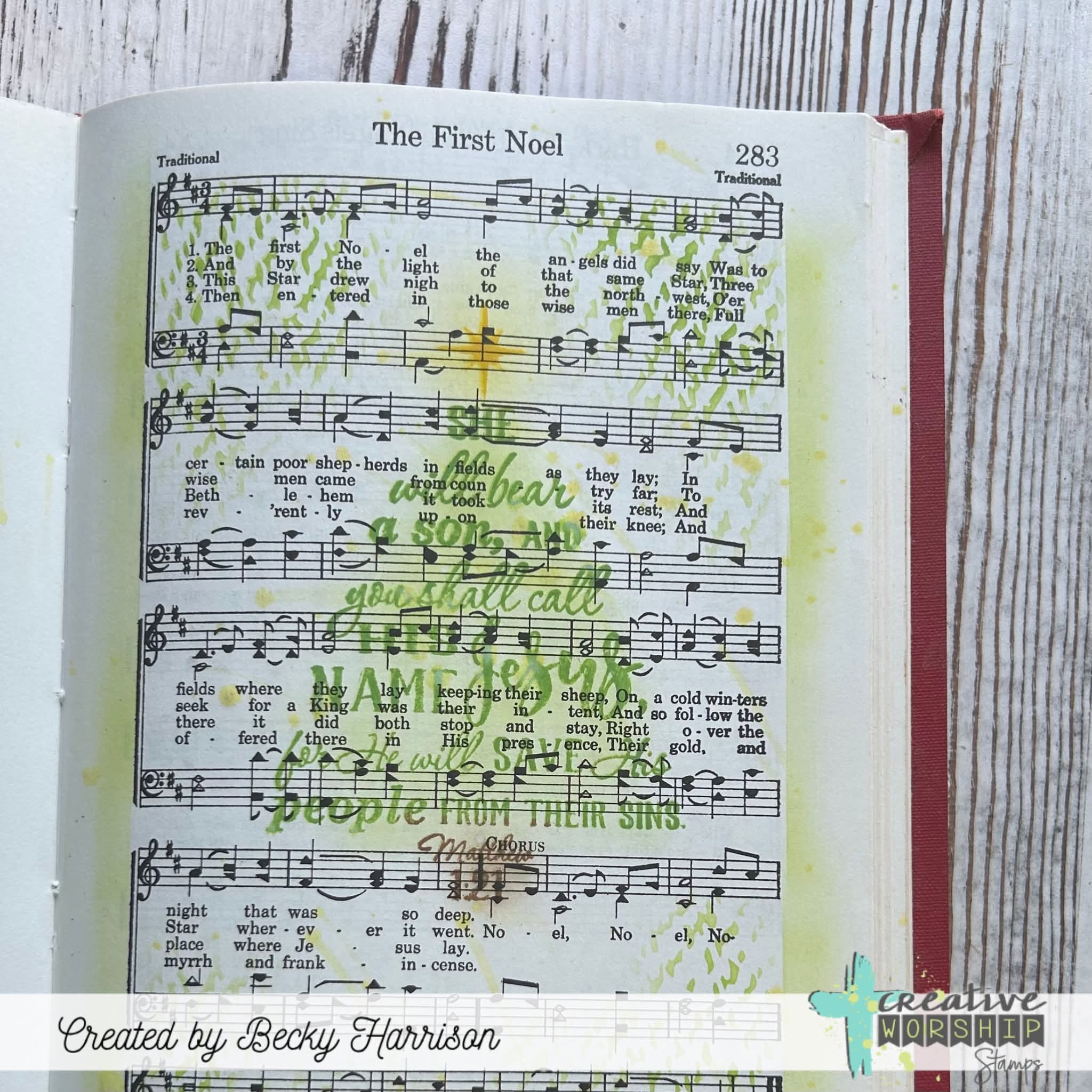Creative Worship Scripture Tree Clear Stamps sns-16-034 Christmas Hymn Bible Journaling