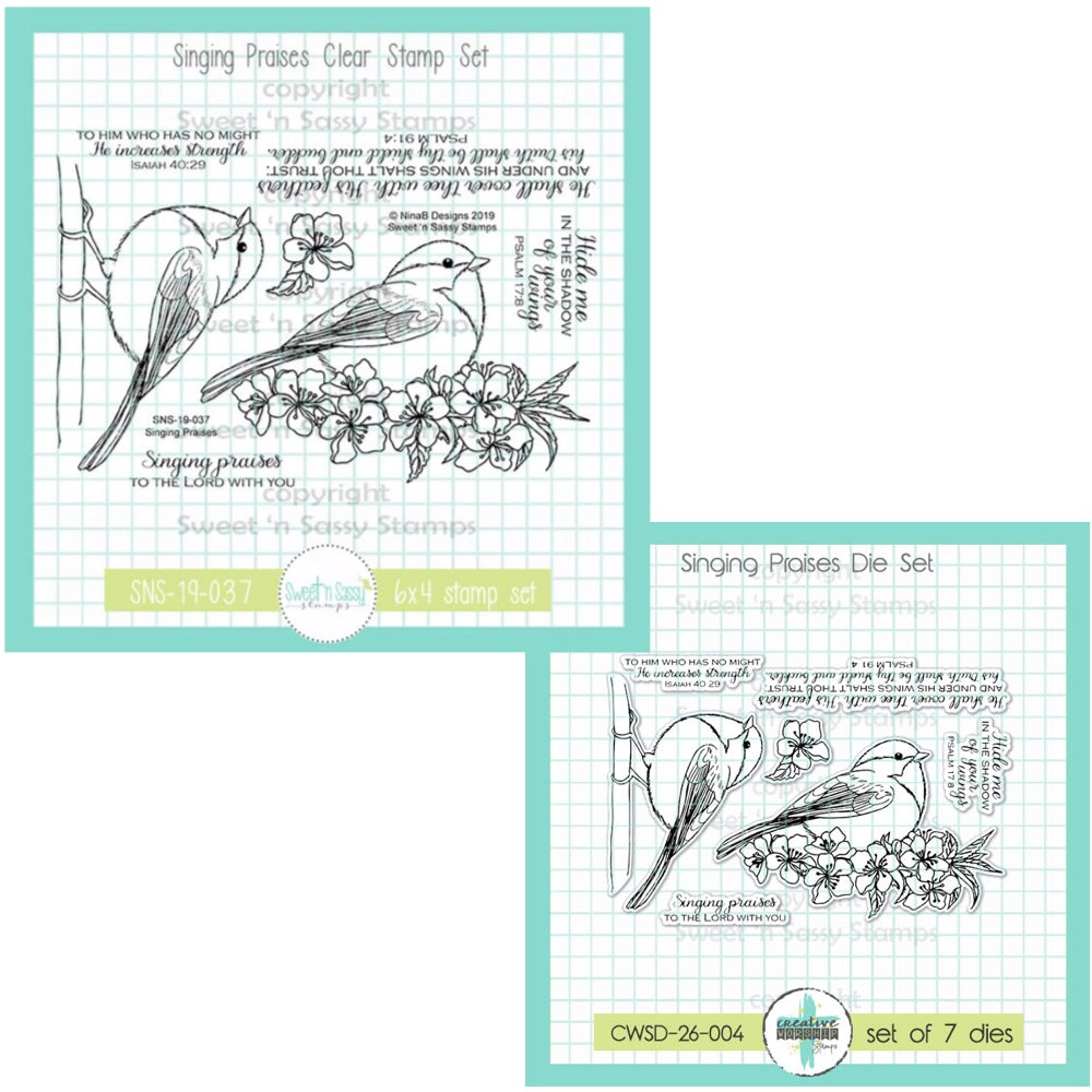 Creative Worship Singing Praises Clear Stamps And Dies Bundle