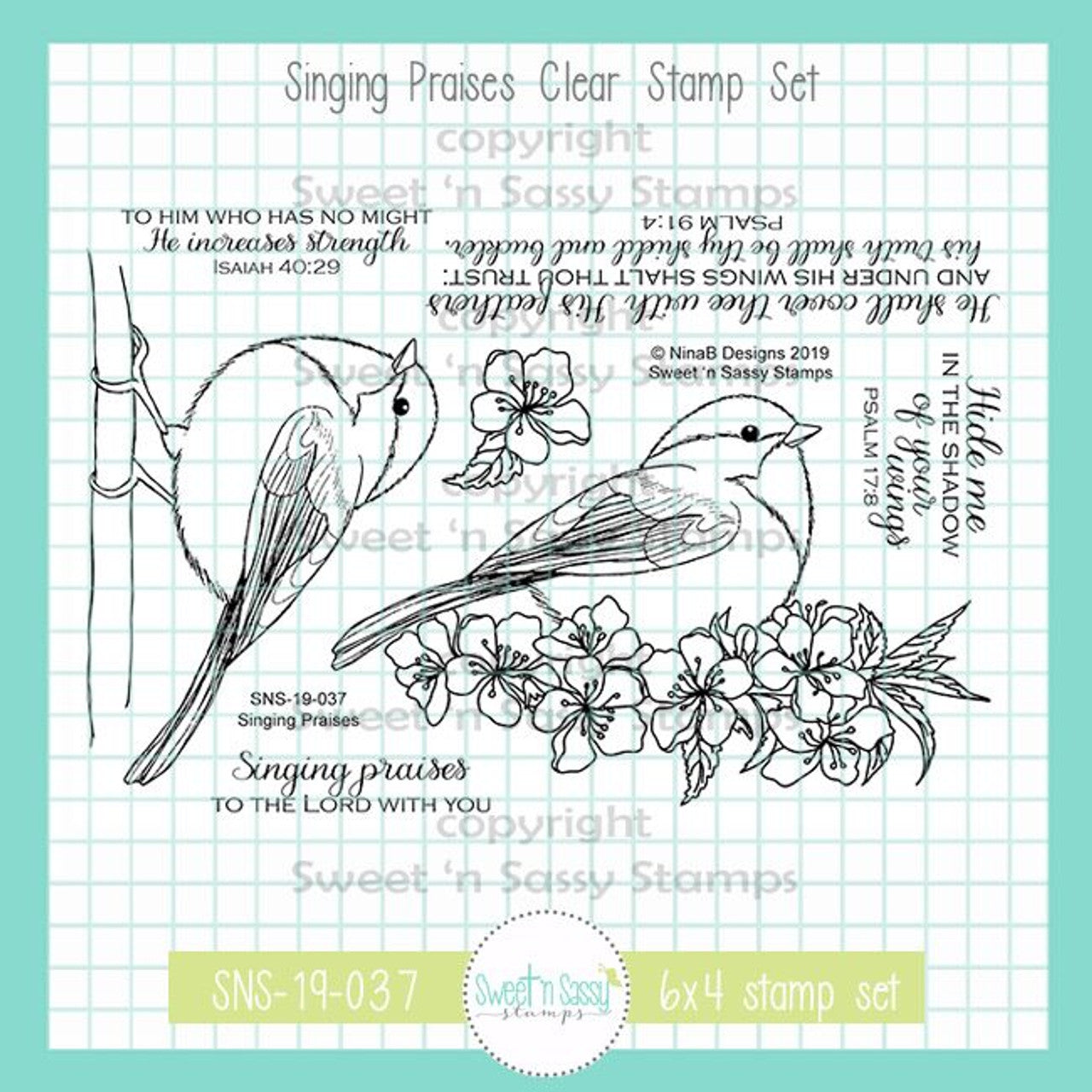 Creative Worship Singing Praises Clear Stamps nb-sns-19-037