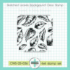 Creative Worship Sketched Leaves Background Clear Stamp cws-25-036