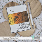 Creative Worship Sketched Leaves Background Clear Stamp cws-25-036 Turn Your Cares Into Prayers