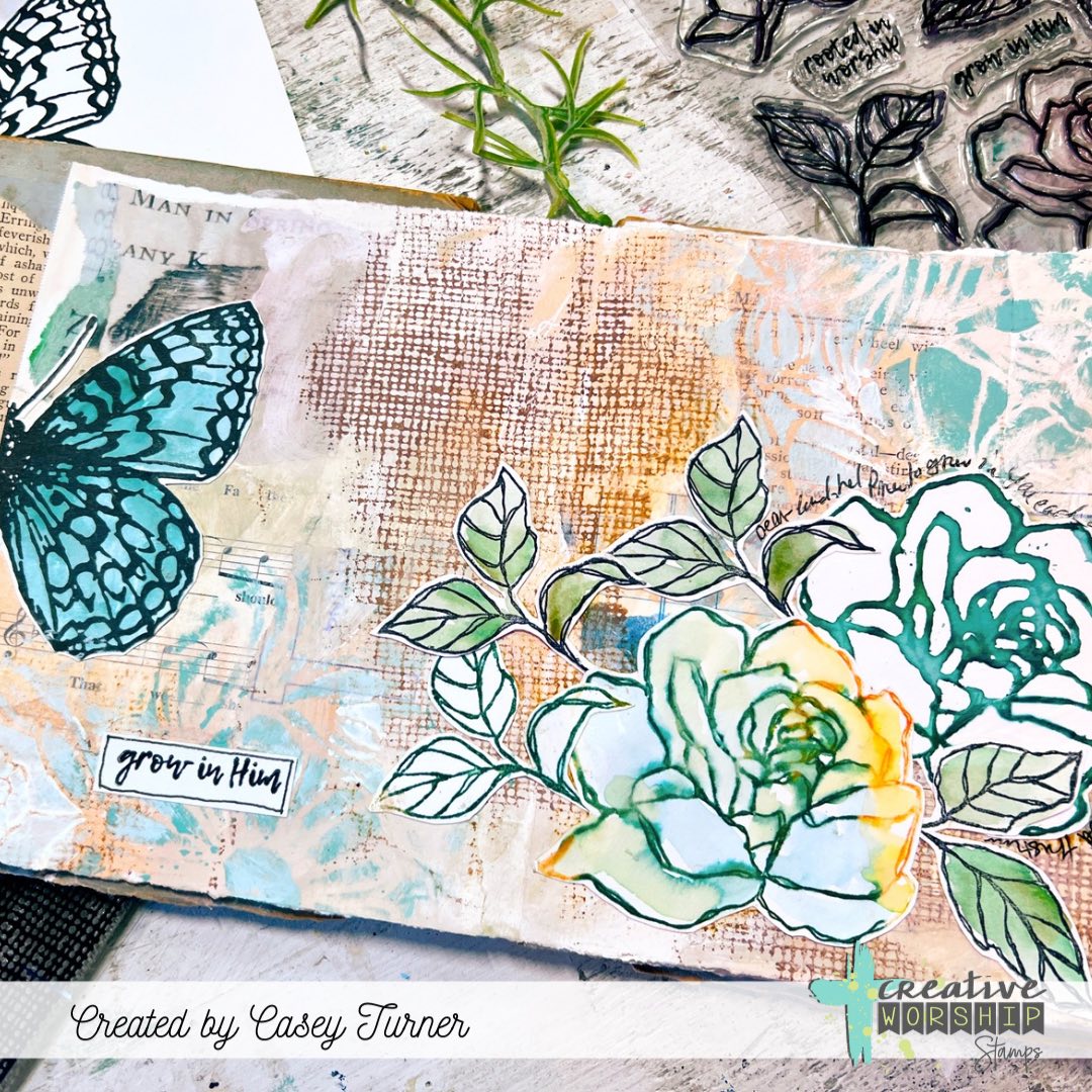 Creative Worship Sketched Roses Clear Stamps And Dies Bundle Casey Turner