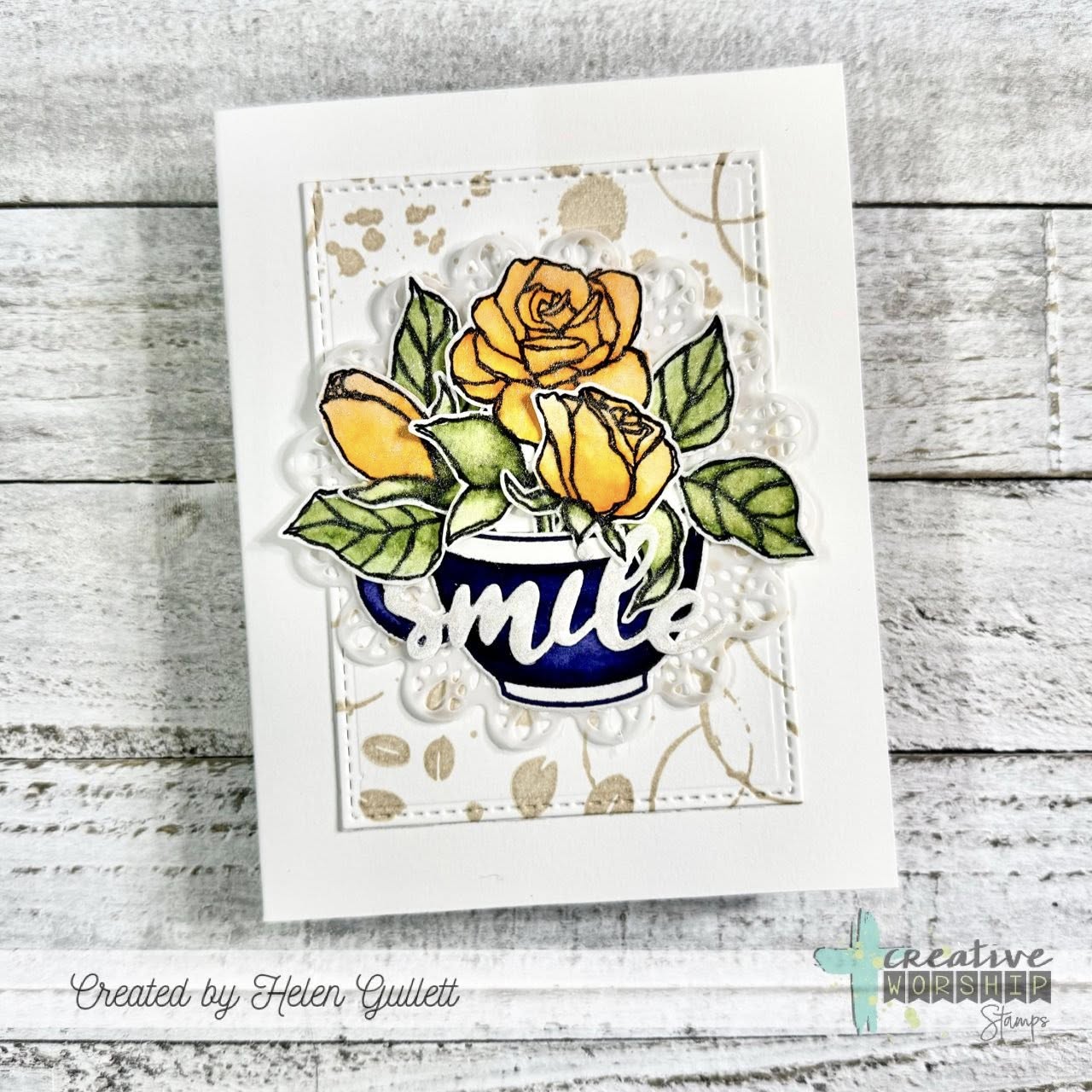 Creative Worship Sketched Roses Clear Stamps And Dies Bundle Helen Gullett