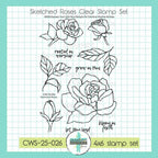 Creative Worship Sketched Roses Clear Stamps And Dies Bundle cws-25-026