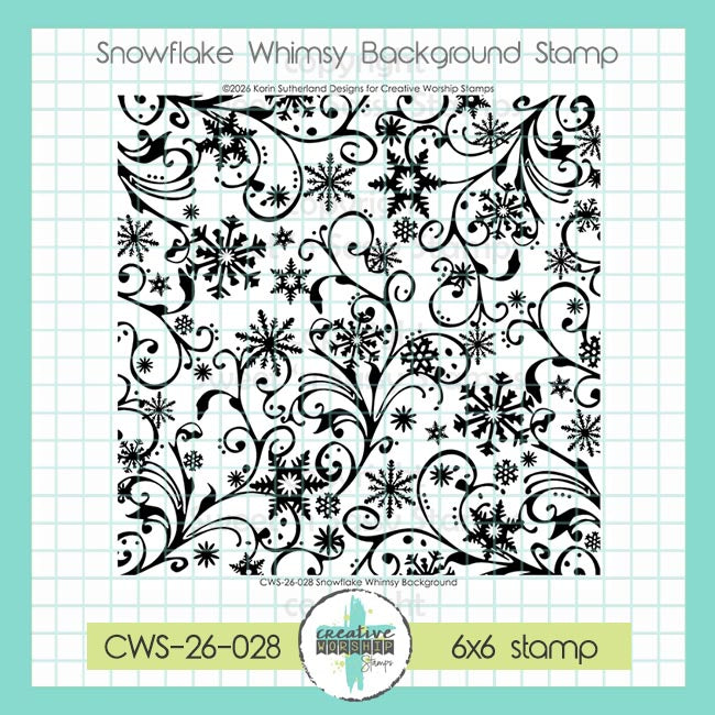 Creative Worship Snowflake Whimsy Background Clear Stamp cws-26-028