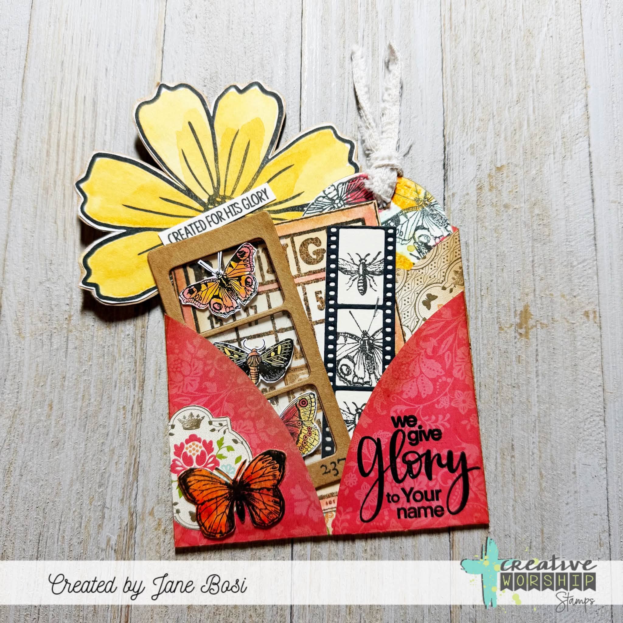 Creative Worship Specimen Slides Dies cwsd-26-025 We Give Glory To Your Name Card
