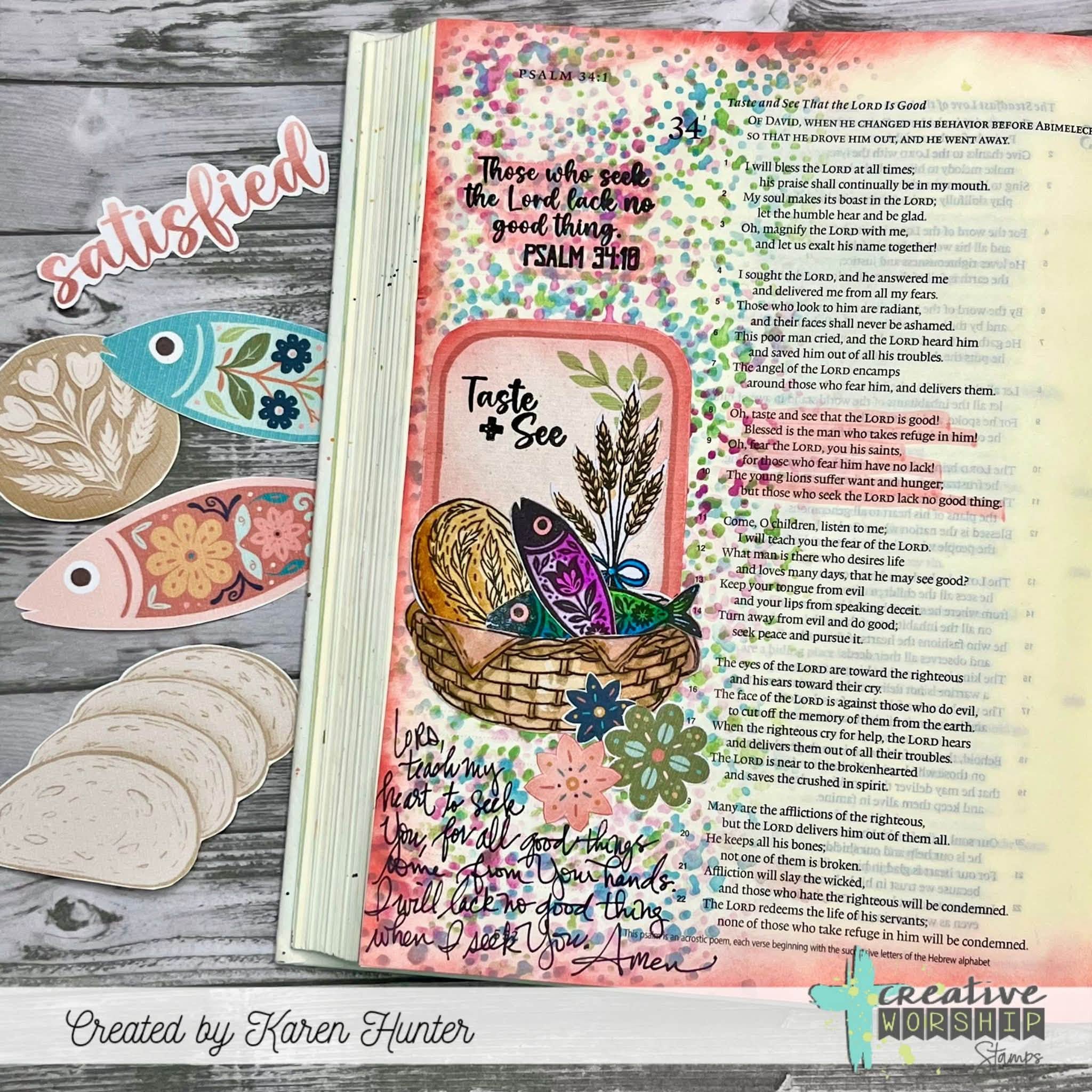 Creative Worship Speckled Stencil cws-st-26-012 Bible Journaling