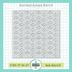 Creative Worship Stacked Arrows Stencil cws-st-24-07