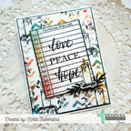 Creative Worship Stacked Arrows Stencil cws-st-24-07 Love Peace hope Candle Card