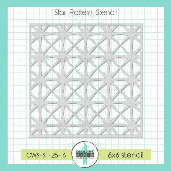 Creative Worship Star Pattern Stencil cws-st-25-16