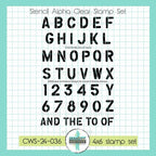 Creative Worship Stencil Alpha Clear Stamps cws-24-036