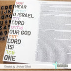 Creative Worship Stencil Alpha Clear Stamps cws-24-036 Andrea Wood Bible Page