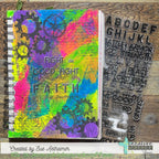 Creative Worship Stencil Alpha Clear Stamps cws-24-036 Sue Astheimer Page