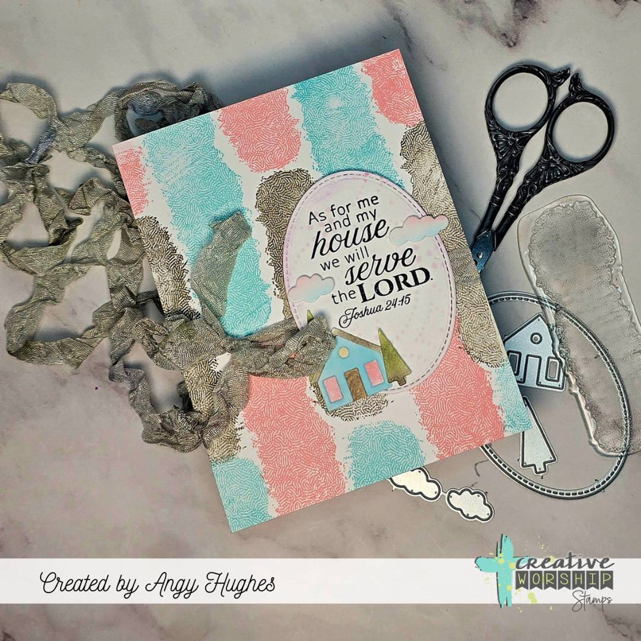 Creative Worship Stitched Ovals 2 Dies cwsd-271 Angy Hughes Card