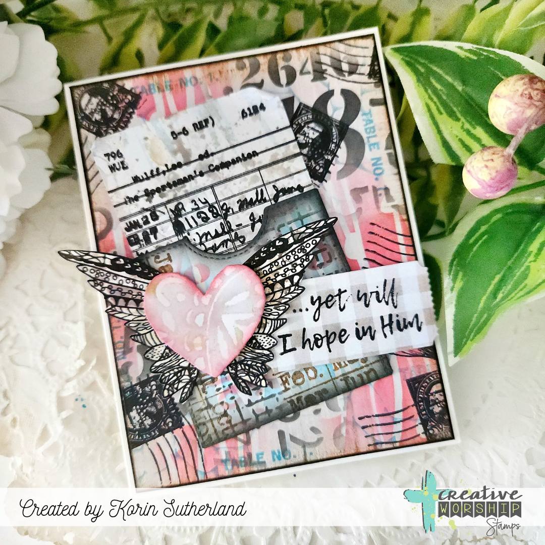 Creative Worship Stitched Pockets Dies cwsd-26-024 Yet Will I Hope In Him Card