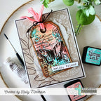 Creative Worship Summer Collage Tag Clear Stamp Set cws-26-018 Hello Friend Card