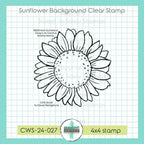 Creative Worship Sunflower Background Clear Stamp cws-24-027